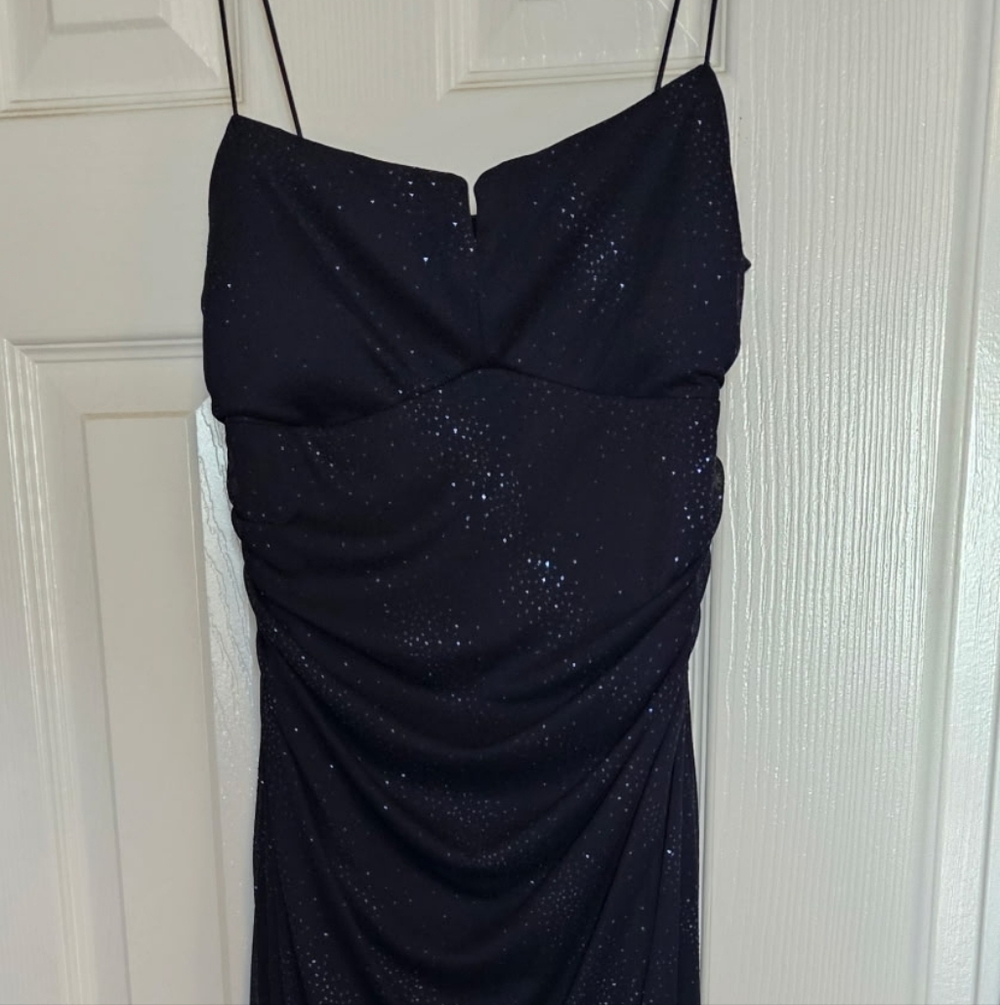Navy Blue Sparkle Prom Dress